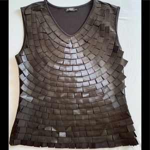 black party blouse, material all in satin ribbon